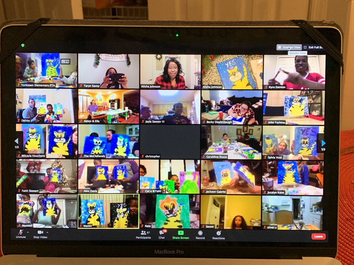 YES_PGCPS's tweet photo. Thank you to our wonderful PTA for sponsoring our very first virtual paint night! What a great way to kick off the holiday season! Happy Holidays! 🎄 https://t.co/WfzwMDKDjA