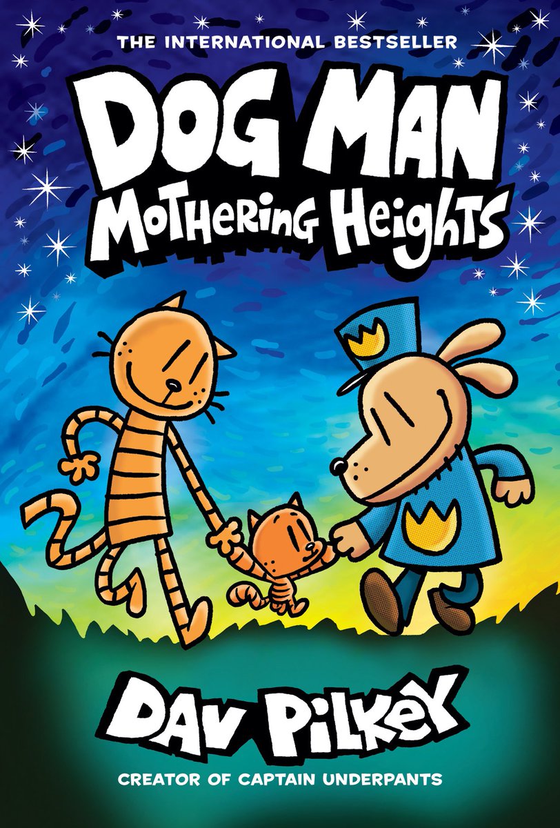 MrSchuReads's tweet image. Dav Pilkey’s Dog Man: Mothering Heights comes out on March 23, 2021! 📚❤️