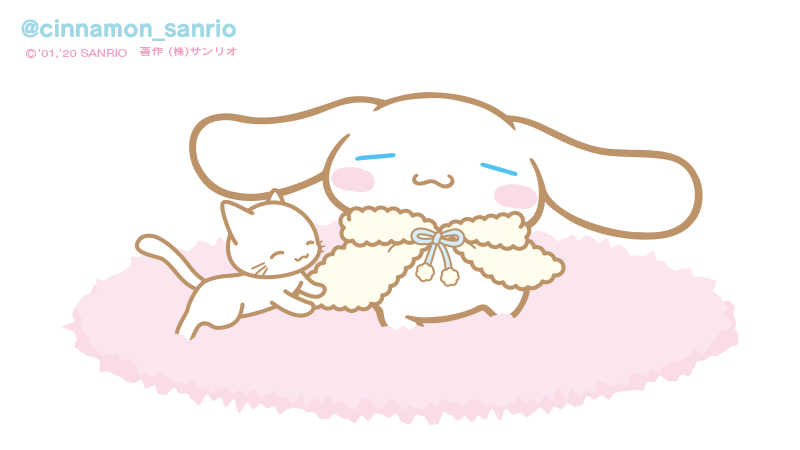 cat no humans :3 closed eyes rabbit white cat animal  illustration images