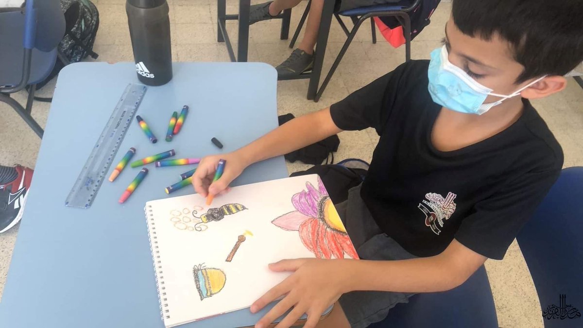 FriendsRamallah's tweet photo. #living_our_quaker_values #RFS_Community #stewardship
As part of RFS' Kaykab Sustainable and Practical Bee Keeping Project our students are designing "Bee" artwork in their art lessons to encourage RFS' environmental stewardship... https://t.co/g70SqwTauV