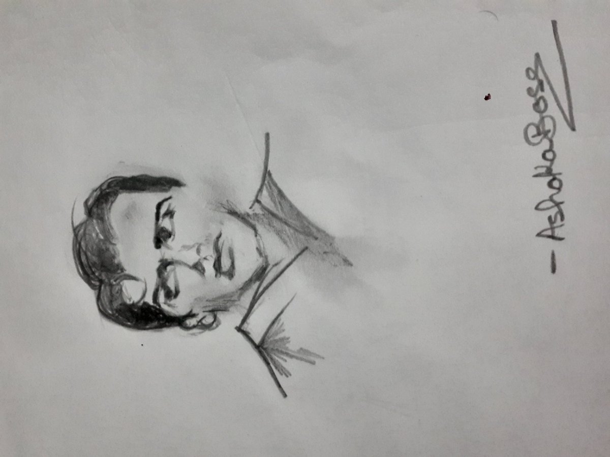 ArjunBo06230302's tweet photo. @TheDilipKumar  a very happy birthday to dilip kumar sahab .  
A sketch from my aunty as my whole family including me ( obviously) are your biggest fan. https://t.co/jstSFEWSJJ
