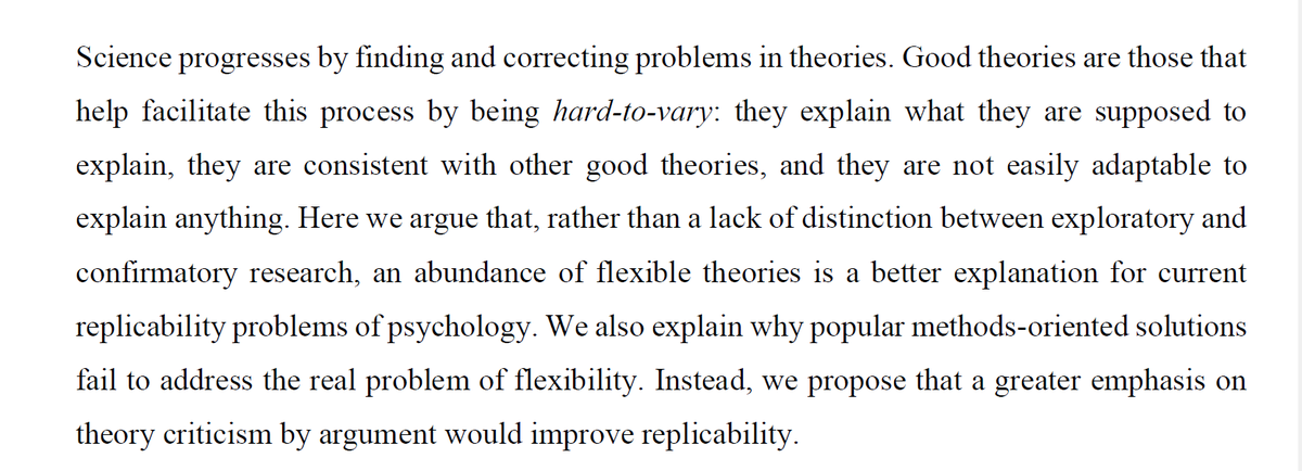 Szollosi & Donkin (2019). Arrested theory development: The misguided distinction between exploratory and confirmatory research.  https://doi.org/10.31234%2Fosf.io%2Fsuzej (9/9)