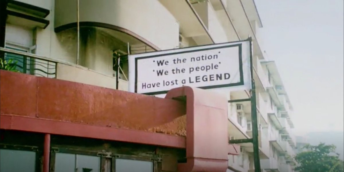 When Palkhivala died on 11 December 2002, his long time friend Nana Chudasama paid tribute to him with this banner at Marine Drive.'We the nation''We the people'Have lost a LEGEND