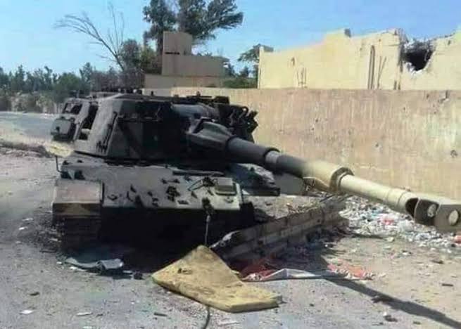 In response NATO relased air assets to hunt down and destroy Gadaffi's fleet of 155mm Palmaria self propelled howitzers. Only then could rebel advance on Tripoli continue.