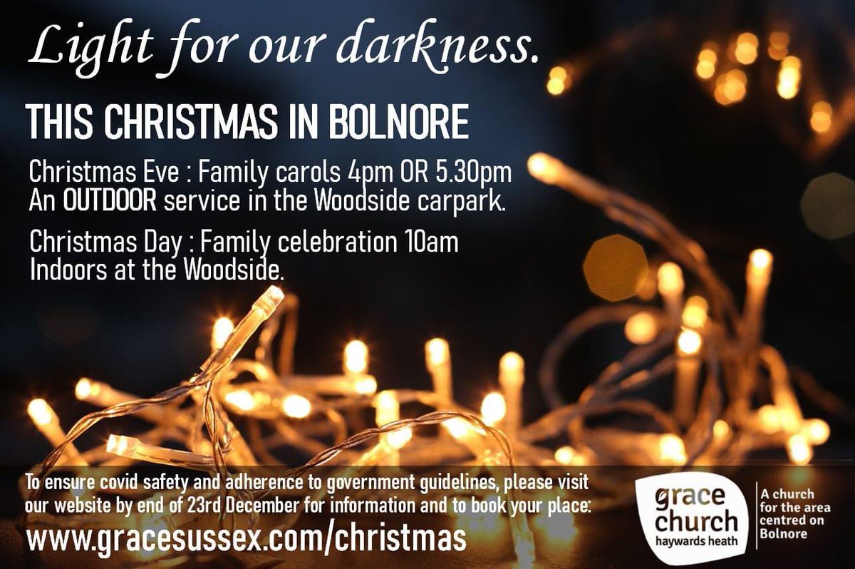 GraceChurchHH's tweet photo. It's fantastic that government guidelines still allow carol services this Christmas! See details below of our Christmas services this year at the Woodside in Bolnore. Do note the need to book in because of the pandemic at https://t.co/xbeCHgQRnK https://t.co/1xRtFLvcso