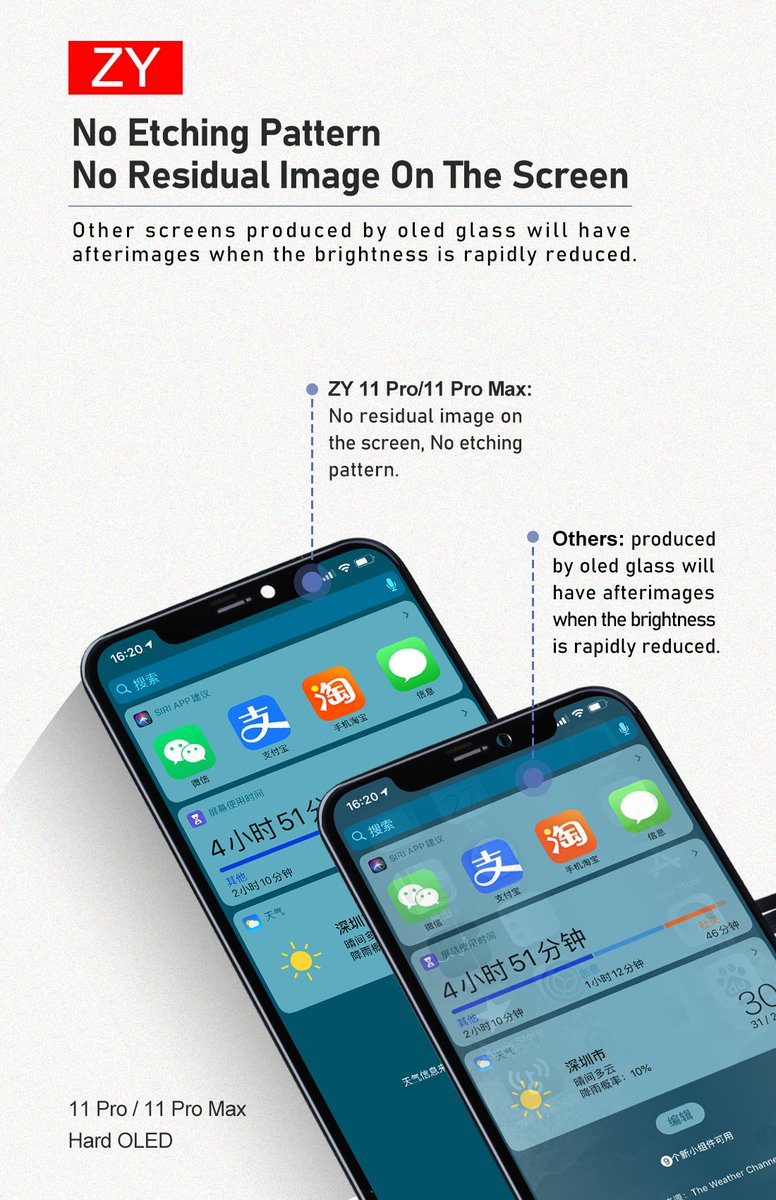 AMOLED screen for iPhone 11 pro/pro max. Perfect dispaly without color difference.  😍😍😍😍   
#iphonerepair #iphonereplacement #screenrepair #lcdrepair