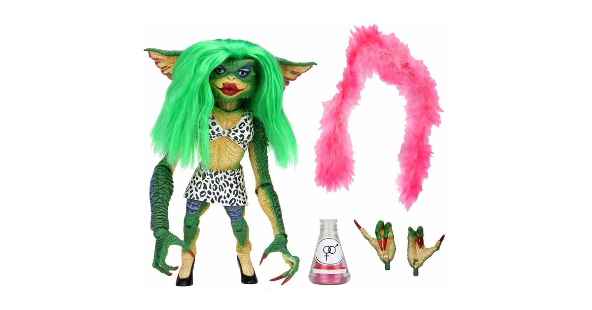 EntEarth's tweet photo. Any Gremlins fan knows the rules: keep them out of sunlight, don't get them wet, and never feed them after midnight. Pre-Order the @NECA_TOYS Gremlins 2: The New Batch Ultimate Greta Scale Action Figure now! https://t.co/CeTPfwlEWG https://t.co/HTNm2X3AAA