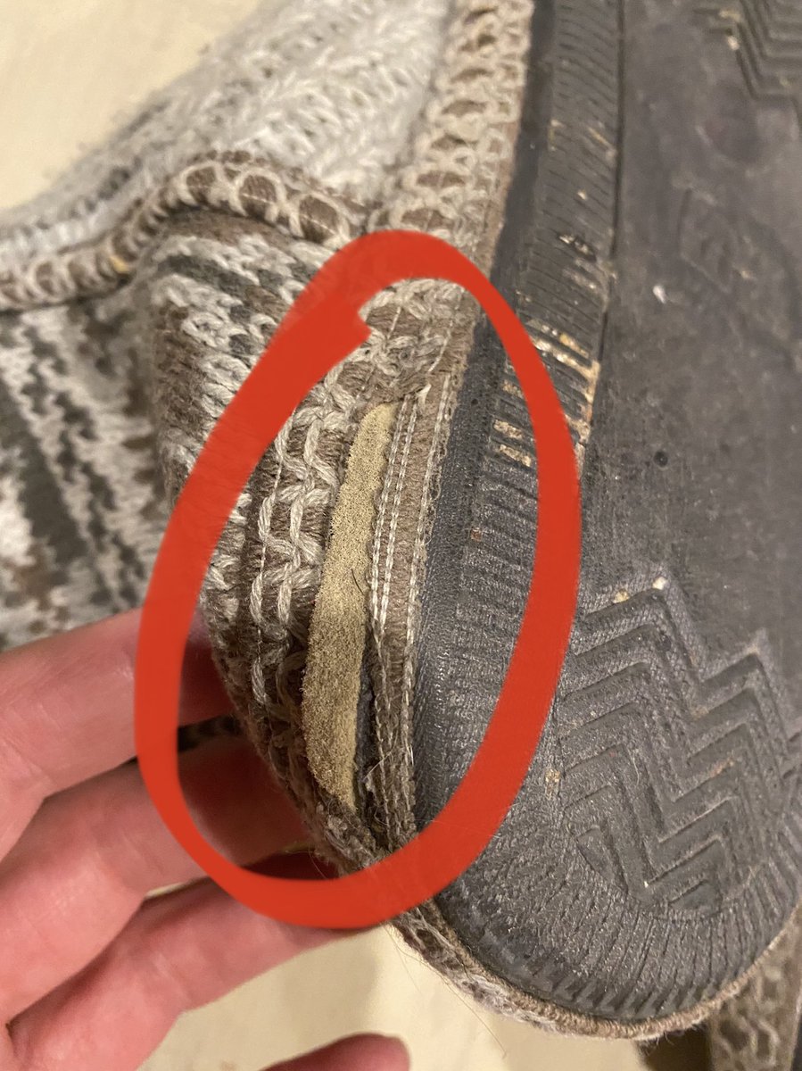 Fallinrose's tweet photo. ⁦@mukluks⁩ WHAT THE HELL MAN?! I don’t wear these outside and they are barely a year old! https://t.co/JBMGqXgcjZ