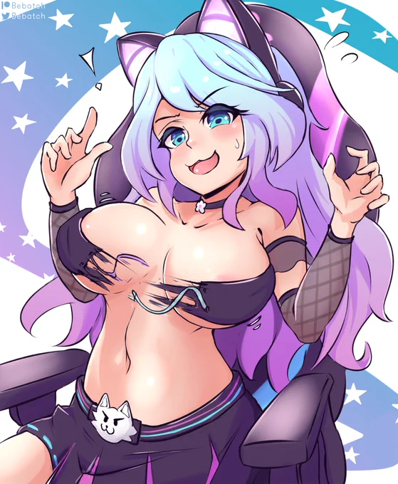 Oops! What happened here?? Have some quick fanart of  Topless ver >>  