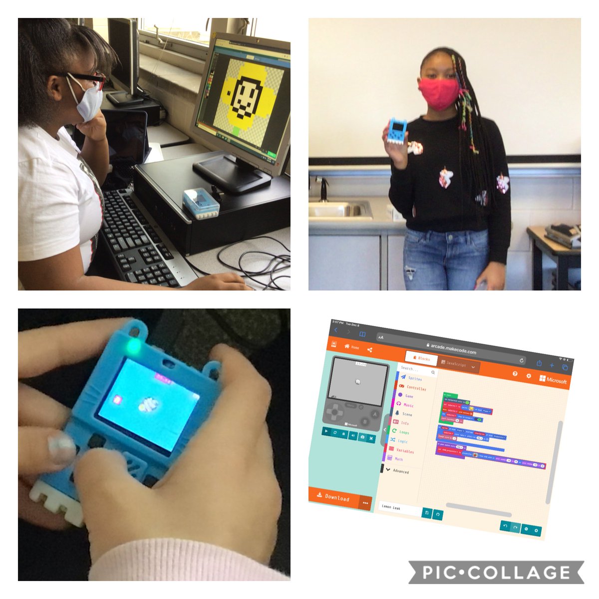 TheKCOptimist's tweet photo. We’ve been having fun @Eastgate6NKC this week writing game codes for Meowbits! My #GirlsWhoCode have been rocking it! Every week is CS Education week in our room! @STEMKC #girlsintechkc #csedweekkc2020 @CommerceBank https://t.co/wws41z42eT