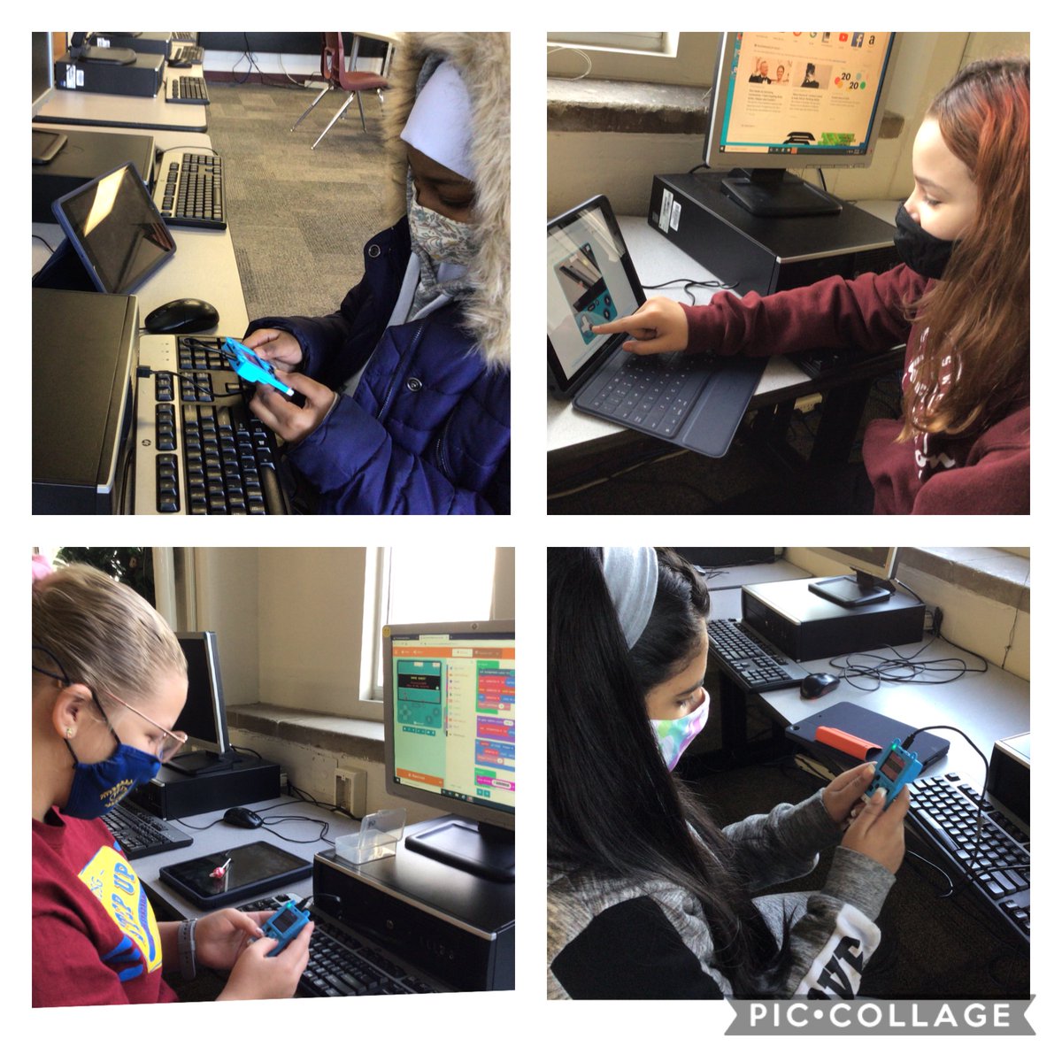 TheKCOptimist's tweet photo. We’ve been having fun @Eastgate6NKC this week writing game codes for Meowbits! My #GirlsWhoCode have been rocking it! Every week is CS Education week in our room! @STEMKC #girlsintechkc #csedweekkc2020 @CommerceBank https://t.co/wws41z42eT