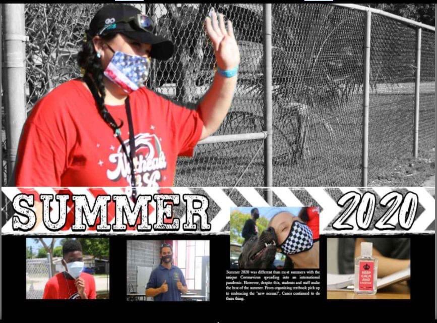 I love this summer divider from Northeast High School! Shows everything that is certainly a sign of the times while also incorporating their movie theme. Are you doing a chronological book this year?@NEHSYearbooks @MrAdamsOnline_