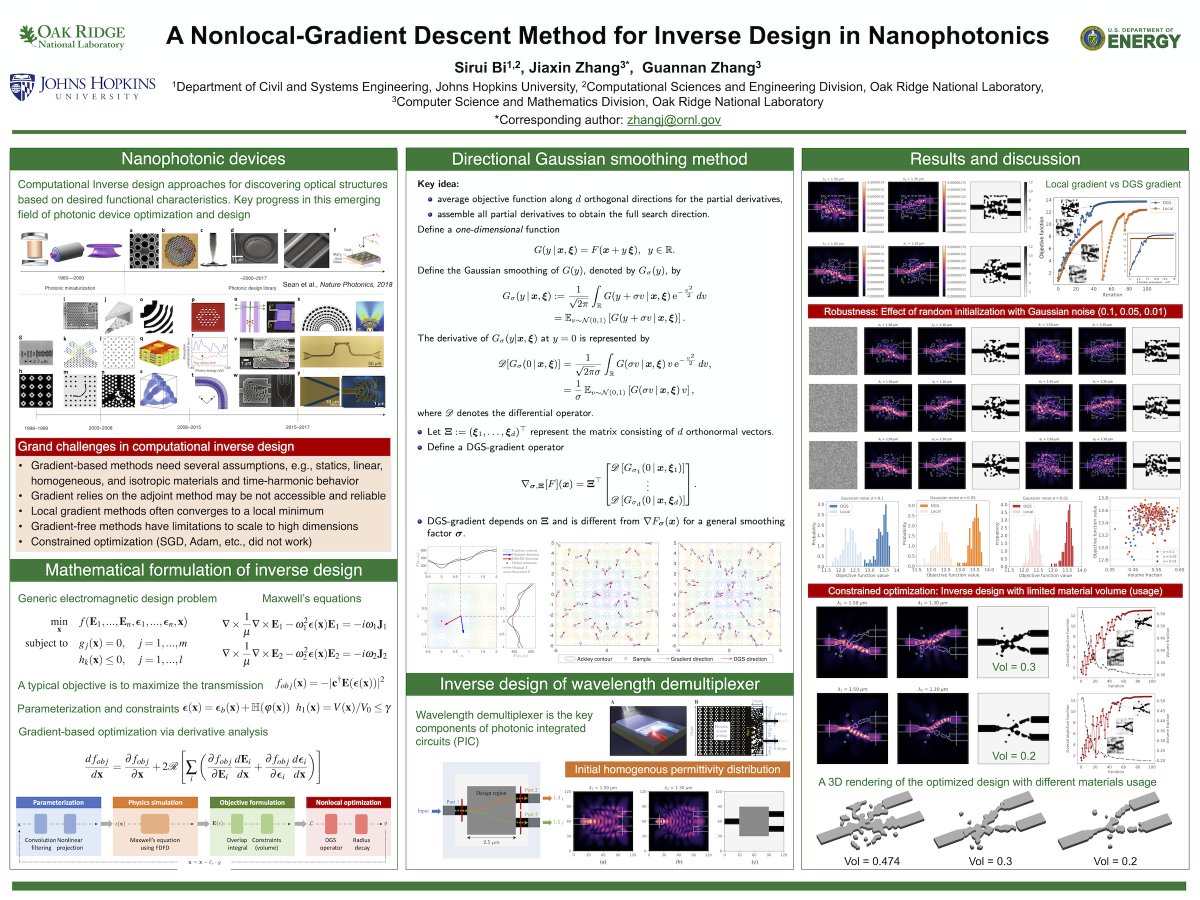 jxzhangjhu's tweet photo. Excited to present our recent work at the #NeurIPS2020 workshop on Machine Learning for Engineering Modeling, Simulation, and Design(#ML4ENG) on December 12. Thanks, @ryan_p_adams @zicokolter @yuqirose @shoyer @AlexBeatson @priyald17 for organizing this great workshop #ML4ENG 👏 https://t.co/a0aAH41AXf