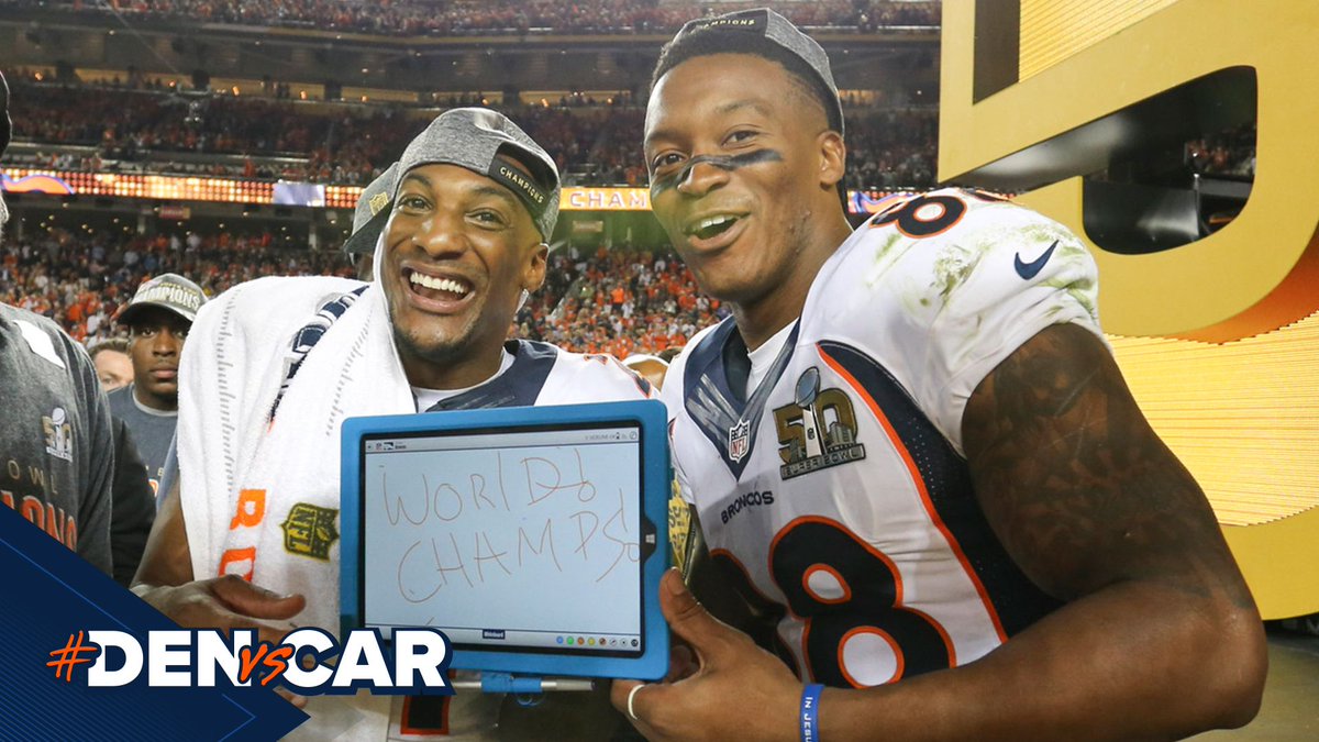 Broncos's tweet photo. Because it's #BeatThePanthers Week.

#TBT x #SB50 📸's » https://t.co/uEuktkH61x https://t.co/0vdnkQCEZ3