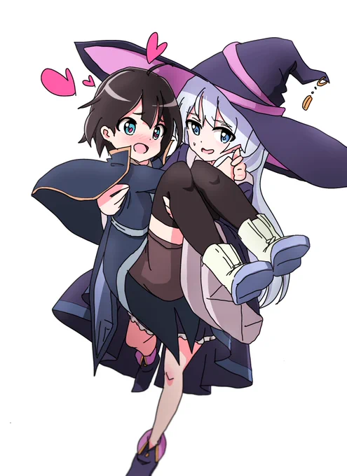 お題箱より 魔女の旅々 イレイナにお姫様抱っこされるサヤさん
#魔女の旅々はいいぞ

ポーズ参考。お姫様抱っこってめちゃ難しい
顔はかぶるし服は潰れるし
https://t.co/un5Vjd9mUx 