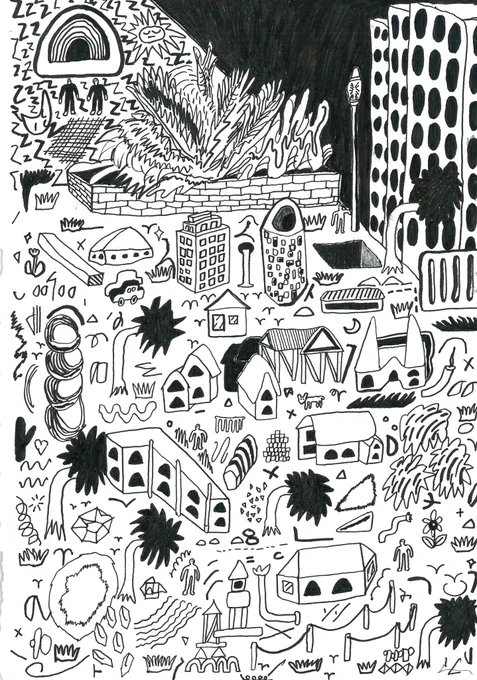 pen drawing。 