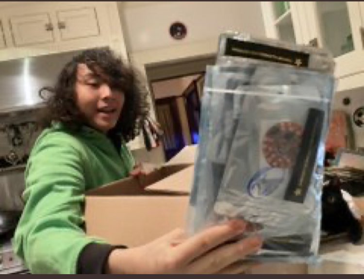 RobotMakerGirl's tweet photo. Now why would I send 45 @adafruit @Digikey CPX to Elijah @NotABombBunkE Horland? So strange? π€ Why would he need 45? Why did I have 45 in my closet? So many questions! π€·ββοΈ #TheGreenHoodedElfHasALlamaBand #StayInPlayin #WhatGoesAroundComesAround #WatchMeTry https://t.co/p5tUUTcaj2