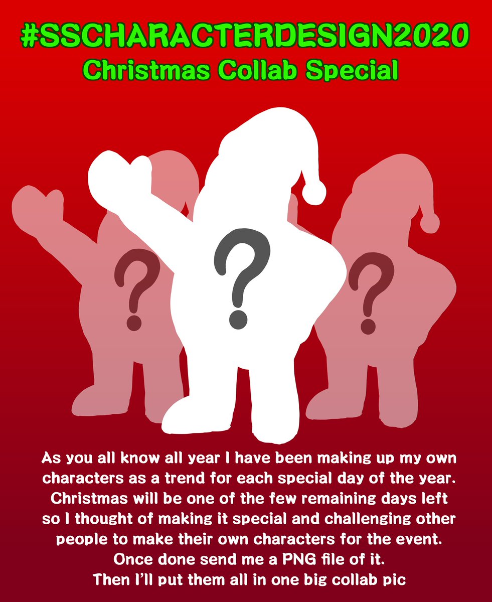 ScorchingShadow's tweet photo. Now there are atleast two special events left. #WinterSolstice &amp; of course #Christmas 
So I thought why not do something
for #Xmas by making a #Collab of not just my future Xmas character but all of your potential future ones
please consider joining.
#SSCharacterDesign2020 https://t.co/pcGRItwDXs