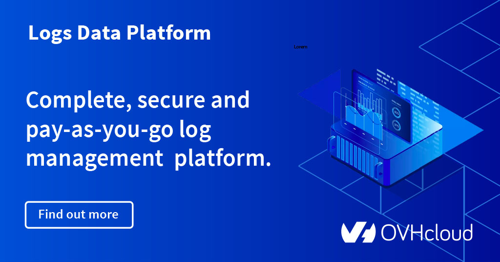 OVHcloud_APAC's tweet image. Discover OVHcloud&apos;s Logs #Data Platform! Benefit from a complete, pay-as-you-go log-management solution. With predictable pricing and unlimited traffic, you will never be surprised by your monthly bill. #DataLogs ▶️ ovhcloud.com/asia/data-plat…