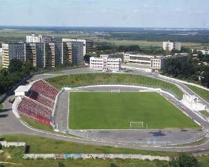 FootyStadion's tweet photo. The Yunost Stadium in Mazyr, Belarus. Home to Slavia Mazyr, founded in 1987 as Polesie Mazyr. They tend to bounce between the top two tiers of Belarus. https://t.co/JkmK1QVxHp