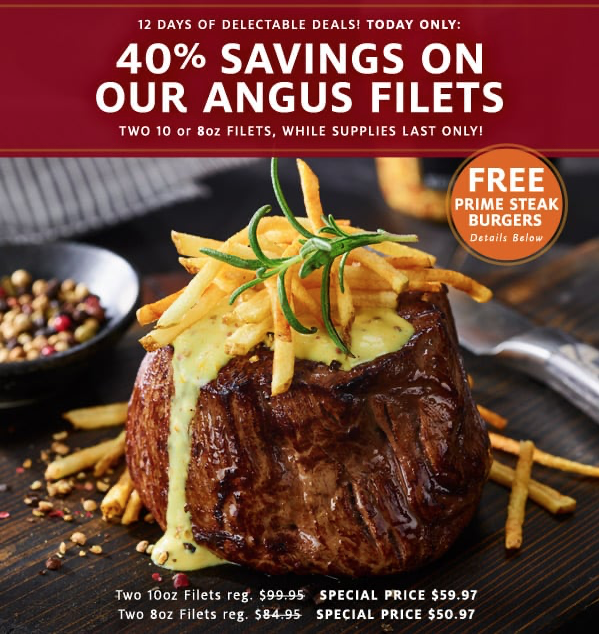 allenbrossteaks's tweet photo. LAST CHANCE— 40% HAND SELECTED 100% BLACK ANGUS FILETS MIGNON —Get 2-10oz filets (98504) regularly $99.95, only $59.97. 2-8oz filets (98502) regularly $84.95, only $50.97. While quantities last. https://t.co/mDHAserYr7 #absteaks #tasteluxury #steak #filet #filetsmignon https://t.co/Or3kHAZ3C4