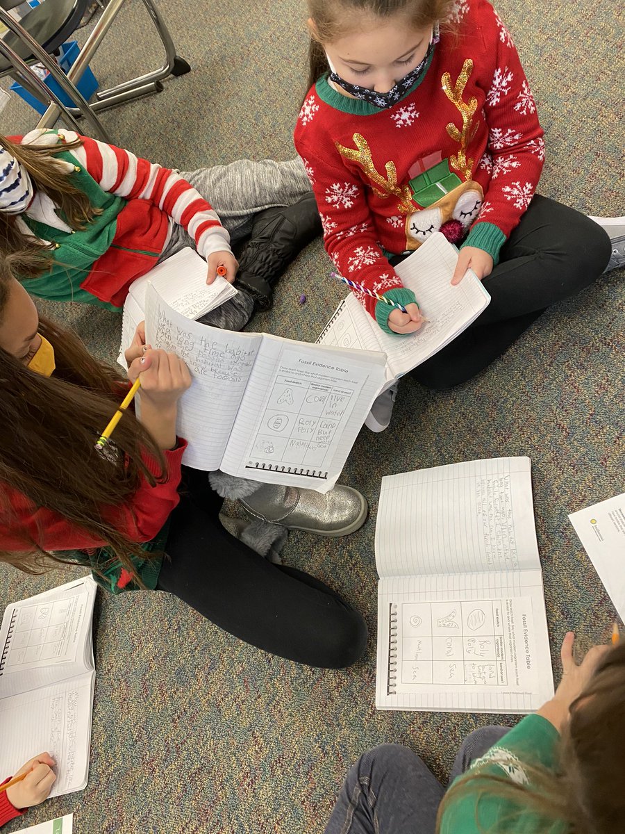 DJeneault's tweet photo. Fossil CSI lab. These kiddos are so amazing each day. They are my will power to keep showing up. #lovethesekiddos #science #claimsandevidence #sciencenotebooks @ocmboces @SmithsonianScie @CarolinaBio @c_leece @hollylynn48 #OCMscience https://t.co/aK3wVitLZZ