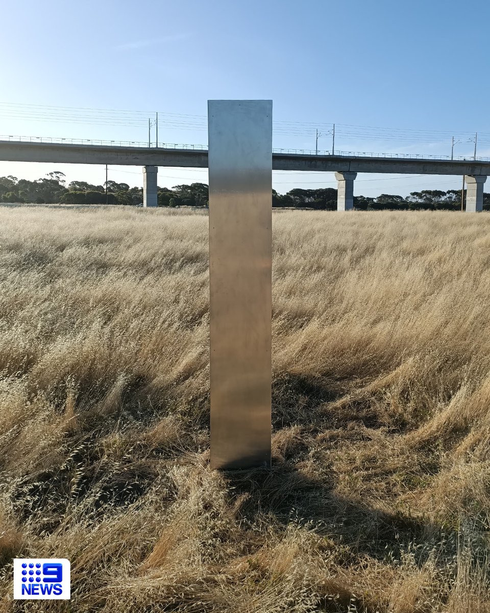 9NewsAdel's tweet image. After similar sightings across the world, a mysterious monolith has turned up in Adelaide's own backyard!

The tower was found at Noarlunga near the Seaford rail bridge, with a witness saying it appears to have coordinates engraved on it. 

What do you think it means? #9News
