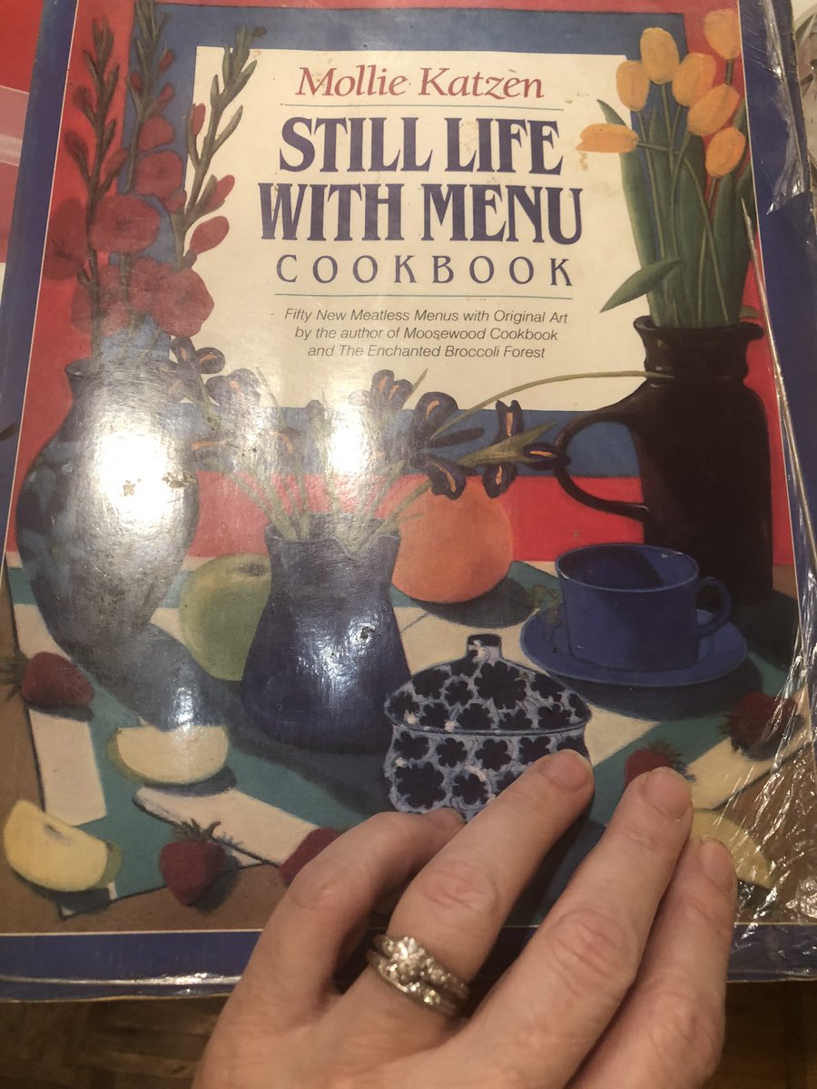 Tristanshouts's tweet photo. Best latke recipe, courtesy of @MollieKatzen, from #StillLifeWithMenu - the first cookbook I bought post-college, along with her #MoosewoodCookbook. You can see all the oil splatters on the page. A cookbook well used & well loved! https://t.co/2MK2RFuAqk