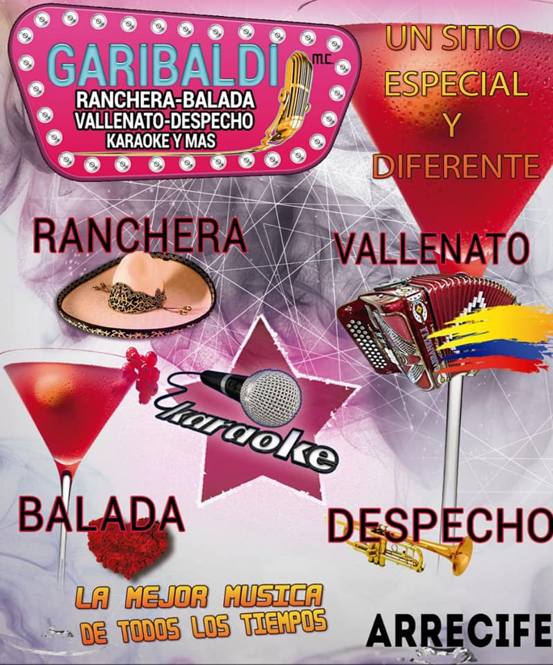 Con espacios gratos y Un ambiente acogedor Te invitamos a pasar un fin de semana inolvidable. La cita es GARIBALDI. 💃🎼🕺No te lo pierdas!!!💃🎼🕺