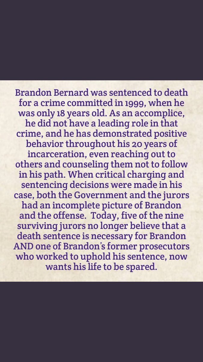 mystigma92's tweet photo. @minsugacheonye America esta a punto de tomar la vida de un ser humano saludable, consciente, arrepentido. #SaveBrandonBernard #HelpSaveBrandon #brandonbernard #BrandonBernard https://t.co/0YghEbIthZ