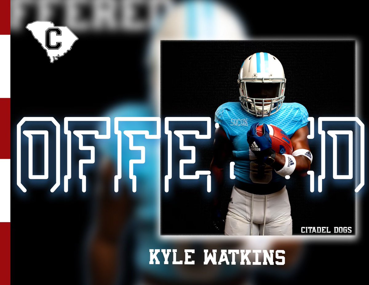 K_Wat2021's tweet photo. Blessed to receive my 6th offer and 2 D1 offer to play QB for Citadel🙏🏽 @LouConte1 @CitadelFootball @BDunnsports @GabeMcDonald_ @nc_hsfb @ESPinSC @HighSchoolBlitz @iguerin @ChrisParksWBTW https://t.co/0z9tK1QZv4