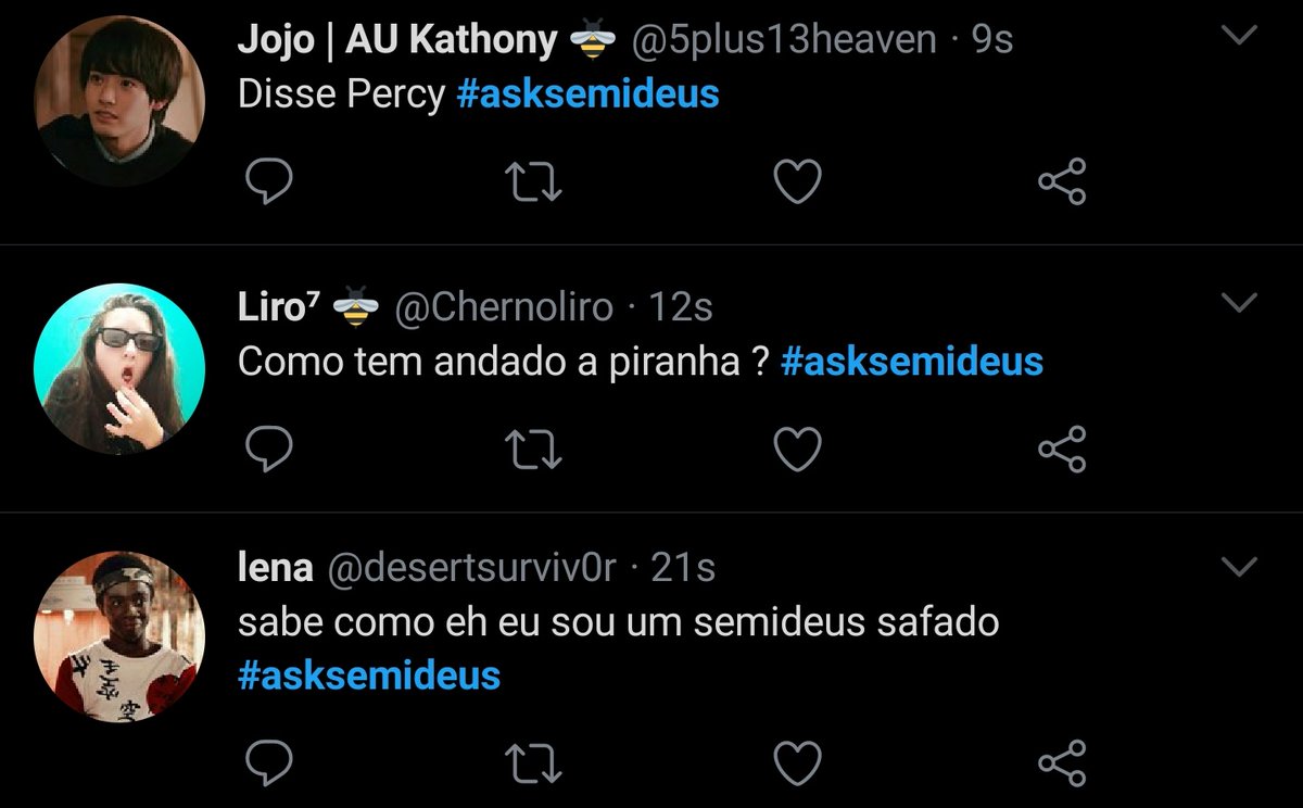 benoistsstaff's tweet photo. Percy falando com o leo #asksemideus https://t.co/8FvY3zaAoY