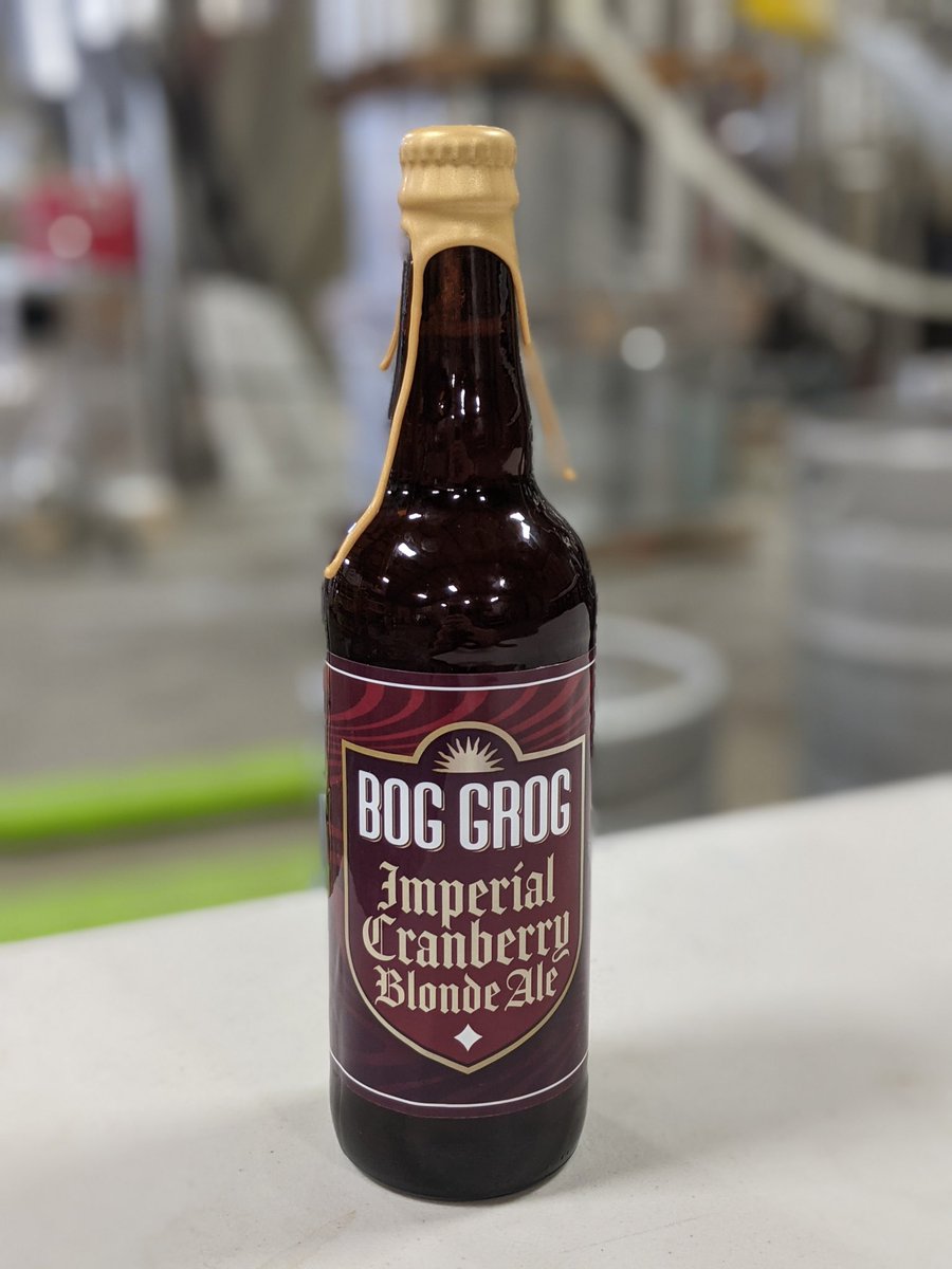🚨Special Release                       BOG GROG Imperial Cranberry Ale with a 8.7% ABV becareful because it drinks like a 6% ABV beverage and features subtle notes of cranberry. 

Only Available in the taproom.