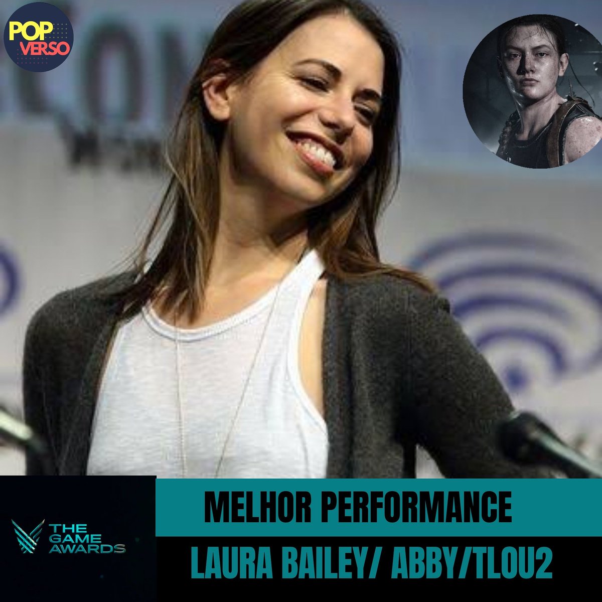 PopversoO's tweet photo. Ela venceu ! Parabéns a #laurabailey pelo prêmio de Melhor Performance! 

#tga2020 #thegameawards2020 #TheGameAwards #TheLastOfUsPartII https://t.co/Dx9tbFuXkG