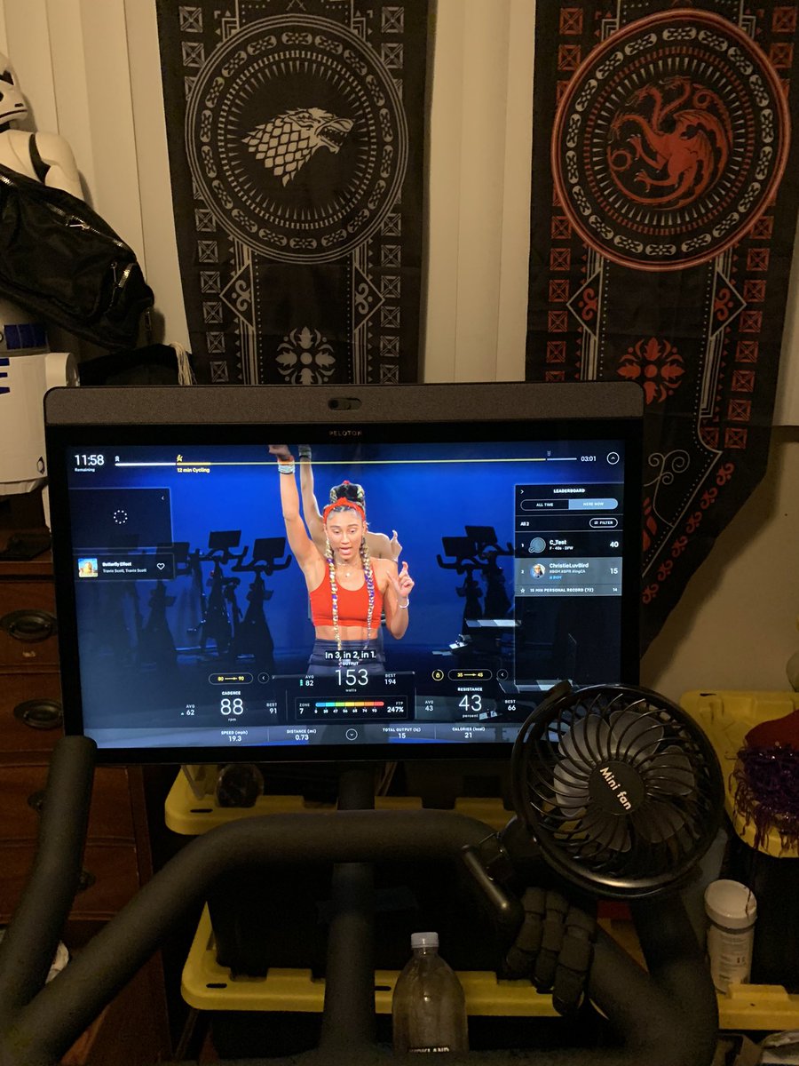 Toosdayborn's tweet image. Back in the saddle with @AllymissLove and her #BossRide #Peloton
