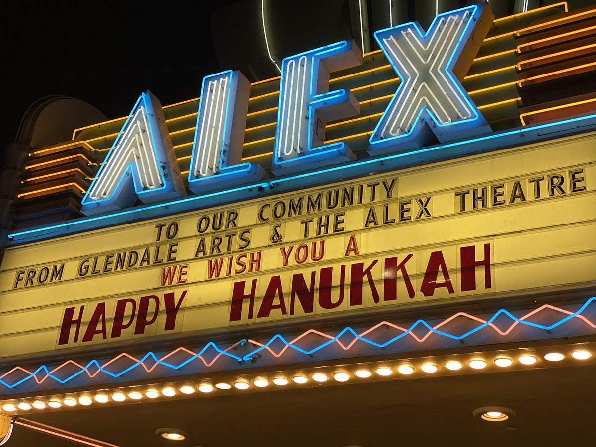 AlexTheatre's tweet photo. Wishing a Happy Hanukkah to all who celebrate the Festival of Lights!
#HappyHanukkah #Alex95 #AlexTheatre #GlendaleArts #MyGlendale https://t.co/A9QSs8Kg5d