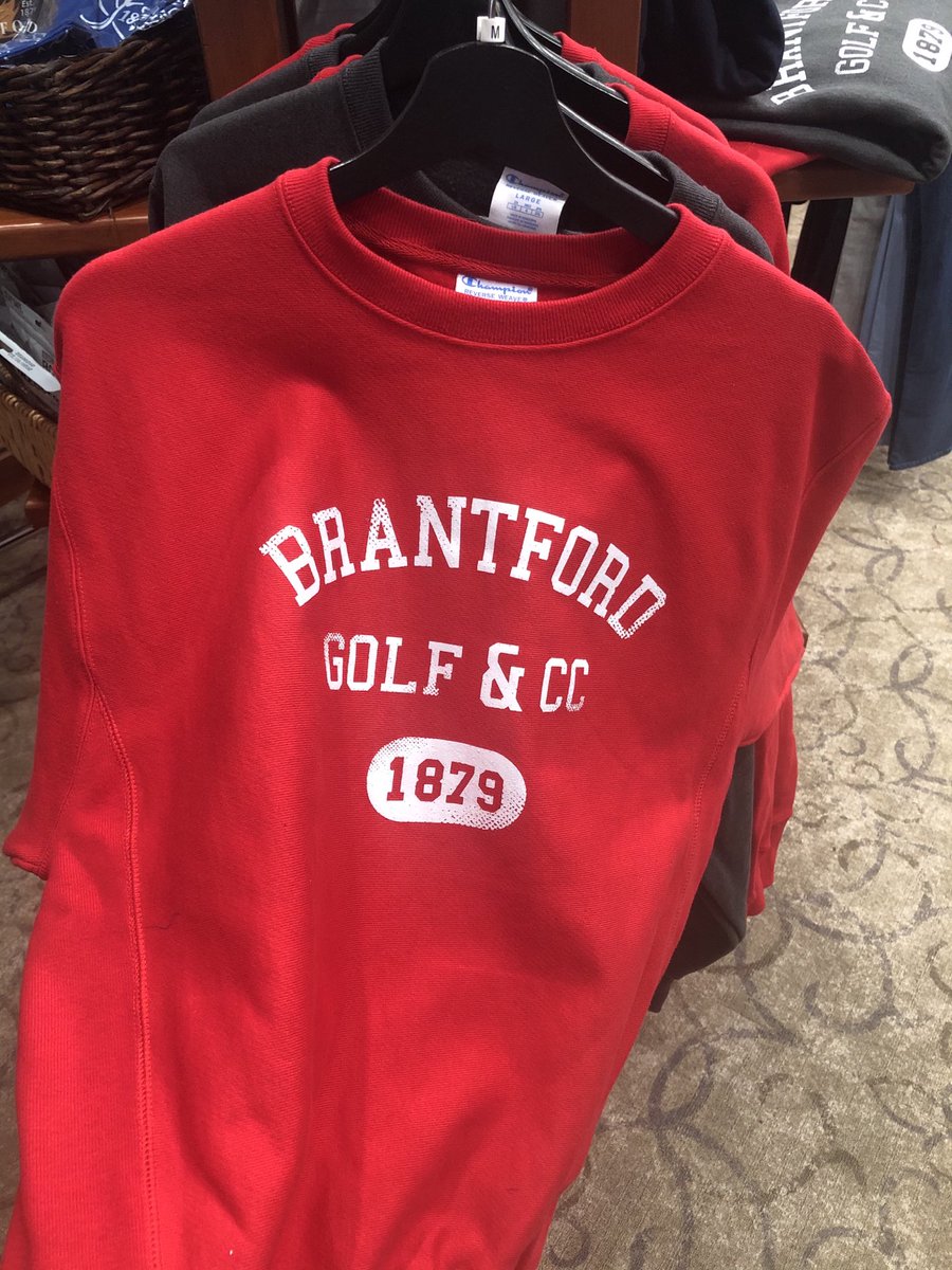 DanPoort's tweet photo. New Arrival @BrantfordGolfCC Golf Shop. Champion Crew Sweatshirts. Open 7 days a week until Christmas. 🎄 🎅 🎁 #supportlocal #supportyourshop #bgcc1879 @KerrseyKerr @stevewillhicks @ballyfin1891 @skive22 https://t.co/U4Q5sLe2K0