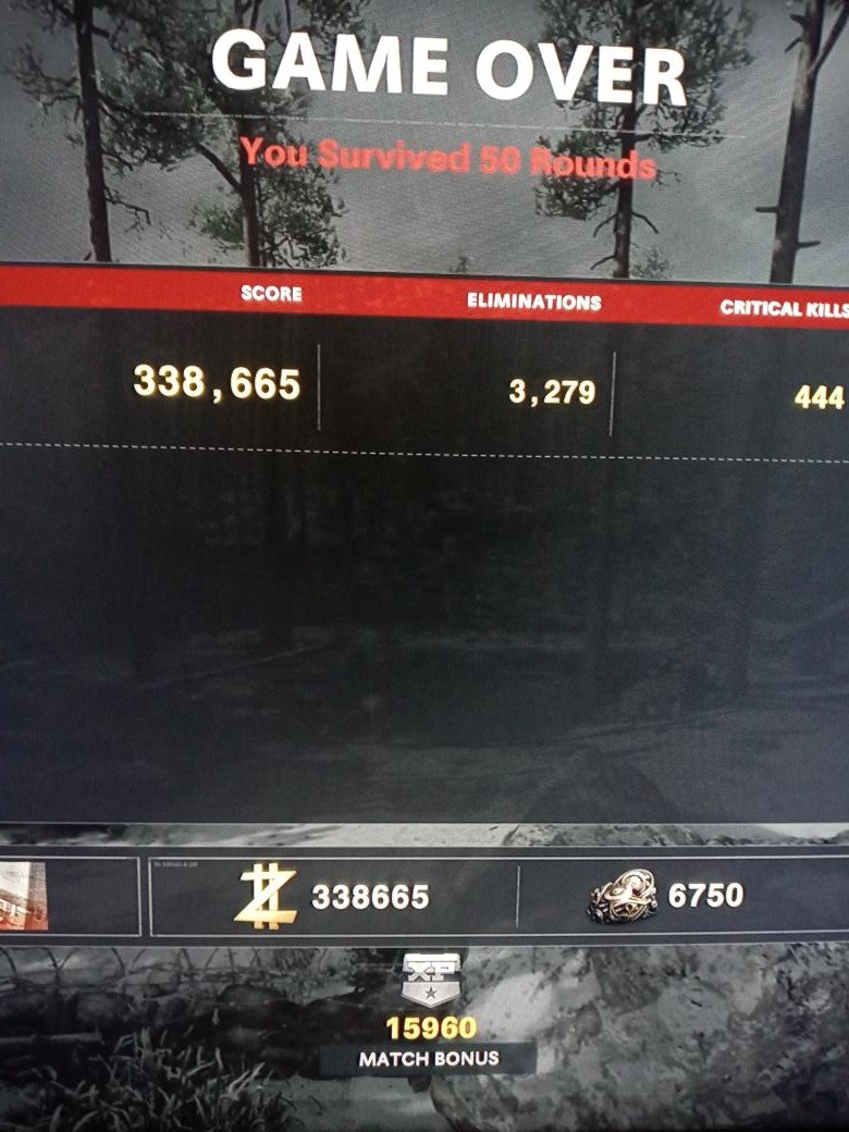 BiggyIv's tweet photo. There goes 4 hours of my life ill never get back. #round50 #zombies #coldwar https://t.co/qCiRTL90Gw