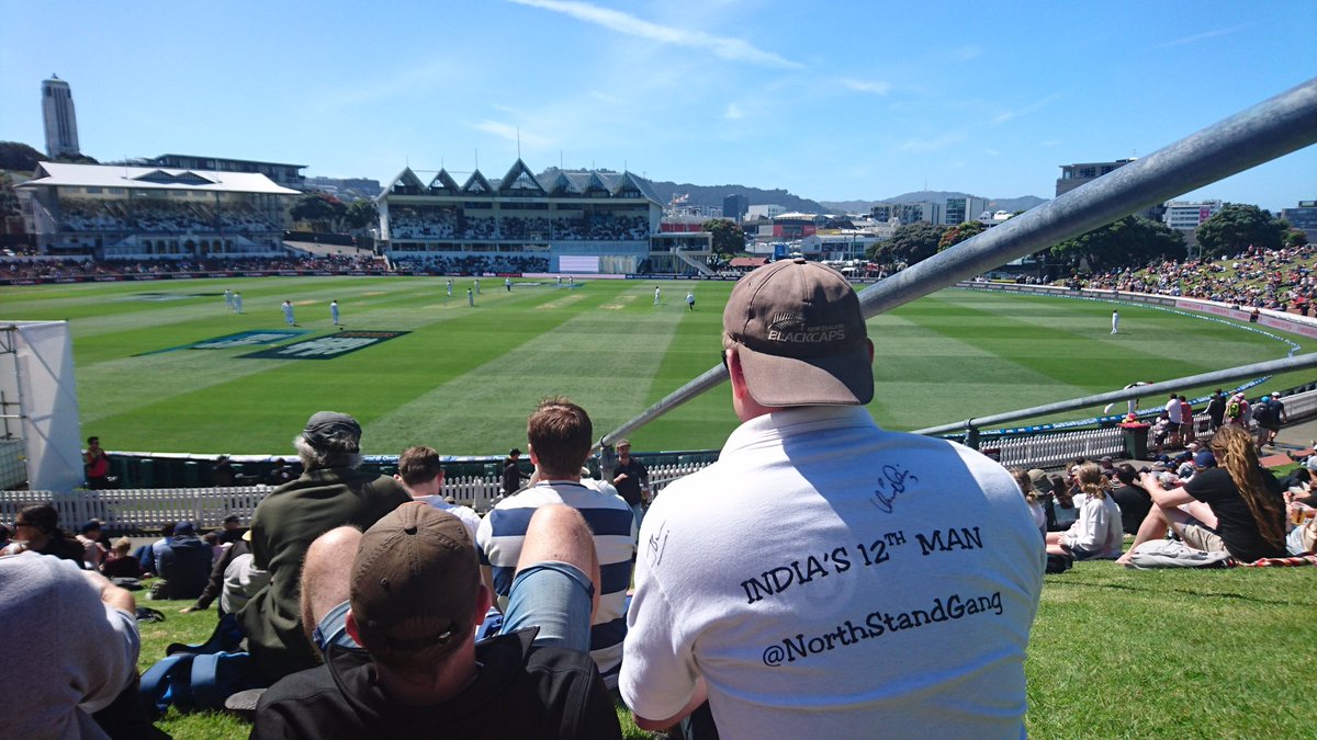 muNguZ's tweet photo. @NorthStandGang back at The Basin with The Mighty @BLACKCAPS. B-) 
#testcricketrules #NZvWI https://t.co/s4cfU2GvDx