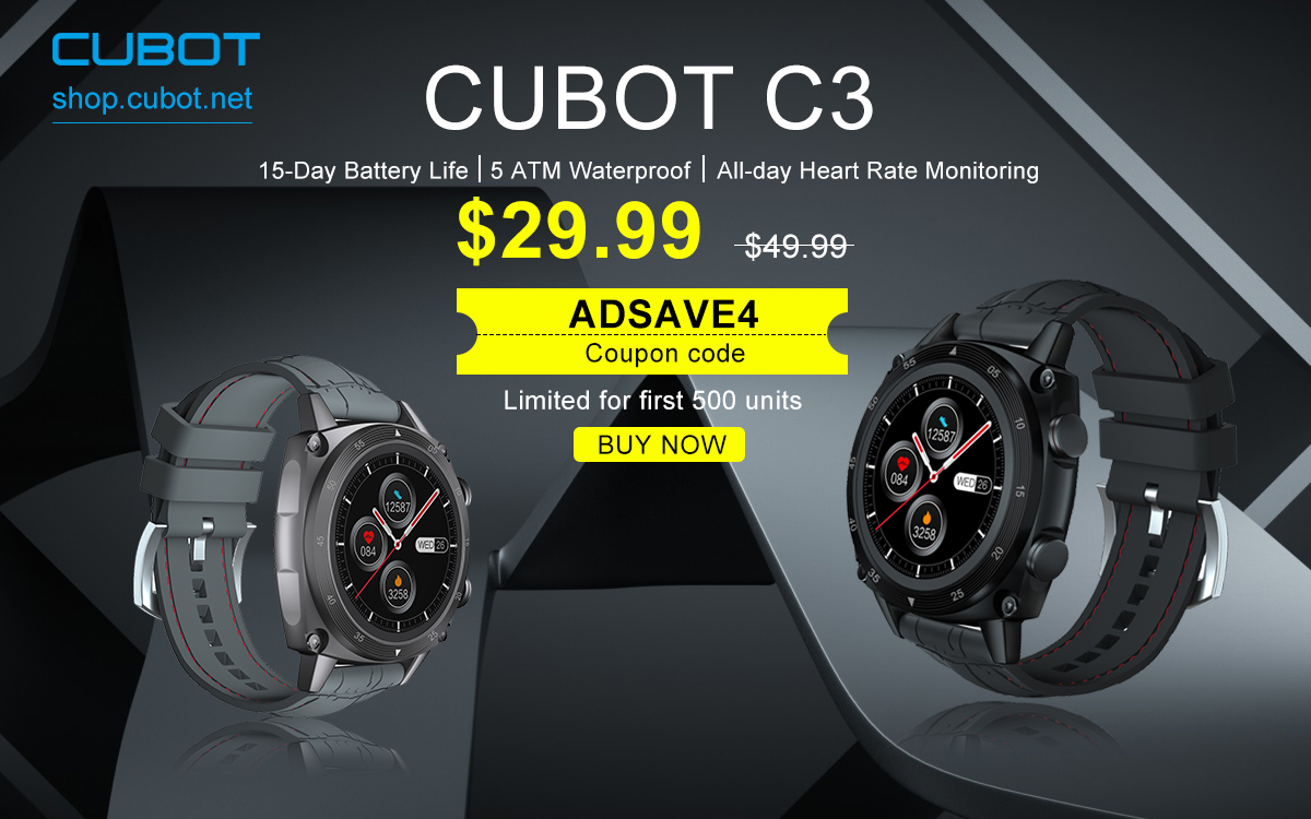Cubotphone's tweet photo. The best sporty waterproof smartwatch #CubotC3 Global Sale is still live!!! 🥳🥰🤩
Use the code: ADSAVE4 at $29.99, Limited for first 500 units.
Hurry up, Don't miss it, Buy Now 🛒: https://t.co/K16gqgVYsY https://t.co/gCjjs3ngDk