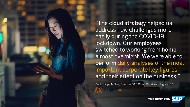 pradeepsraj's tweet photo. Nagarro runs SAP S/4HANA Cloud, SAP #iRPA, SAP SuccessFactors, SAP Concur and SAP Analytics Cloud. Learn how the company is well-positioned for growth even in the times of crisis with connected SAP Cloud Solutions mapped across the value chain. https://t.co/LIE45vMFe5 https://t.co/0vwowHcfIq