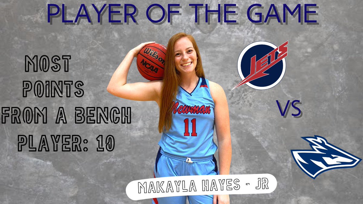 Tonight the Jets took on the Lopers of Nebraska Kearney! Player of the game goes to Makayla Hayes for scoring the most points off the bench!

#JetPower
