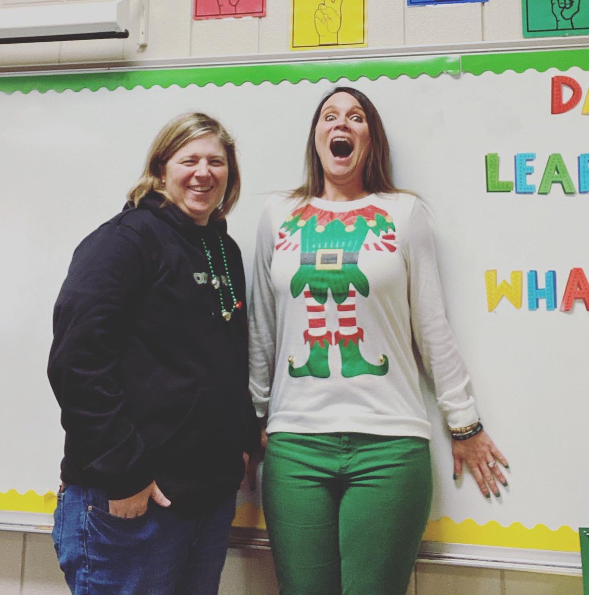 theteachermrse's tweet photo. On the SIXTH day of Christmas, my CEH friends and me, wore our BELLS and were all JINGLY. π
#12dressupdaysofchristmas #CEHpride #jacketjoypride #kindnessmatters
#teacherstrong #iteachmath #beaCHAMPION #beaLIGHT #betheone #kidsdeserveit #rcainspired #believe #youdoYOU https://t.co/BWQr022CvM