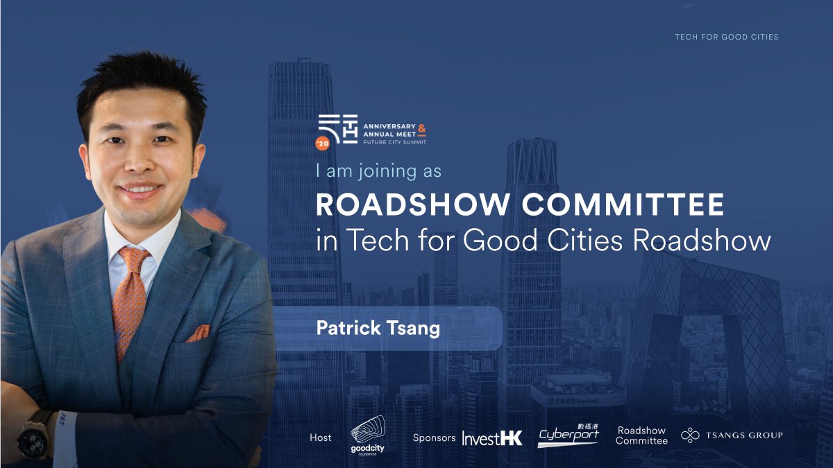 patpltsang's tweet photo. On Wednesday 16 December 2020, I will be a member of the roadshow committee for the “Tech For Good Cities Roadshow” at the #FutureCitySummit Annual Meet 2020. 

Register here: https://t.co/KyjjQWwwig

---
#fcs2020 #futurecitysummit2020 #familyoffice https://t.co/BMhZ54kK8W