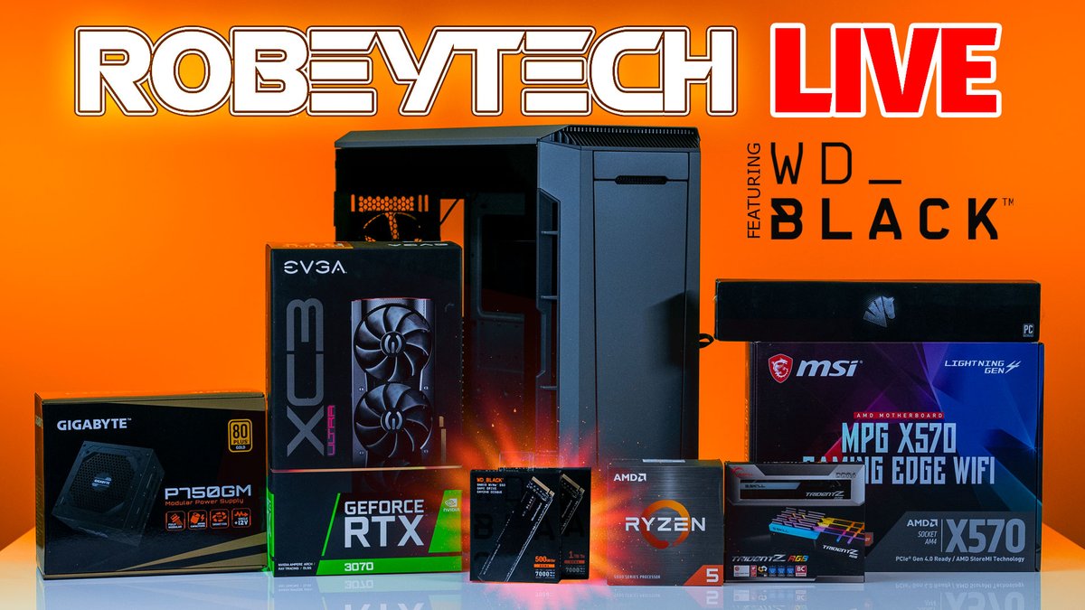 We’re teaming up with <a href="/robeytech/">Robeytech</a> and <a href="/wd_black/">WD_BLACK</a> for a special PC Build live stream event. Tune in and enter for your chance to win WD hardware and the $2,000 gaming PC that will be built live on stream. 

Enter &amp; watch 12/11 at 5pm PT: newegg.io/tw-wdrobeytech