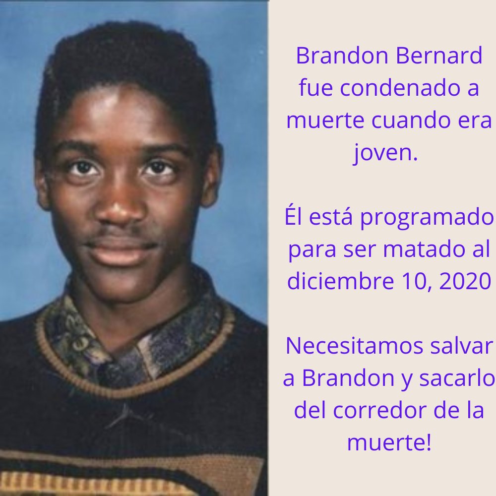 diseasevenn's tweet photo. Lamentablemte, Brandon Bernard fue ejecutado hoy cerca de las 9:30 injustamente, no permitamos que muera su historia

#BrandonBernard https://t.co/6x4t90tZUV