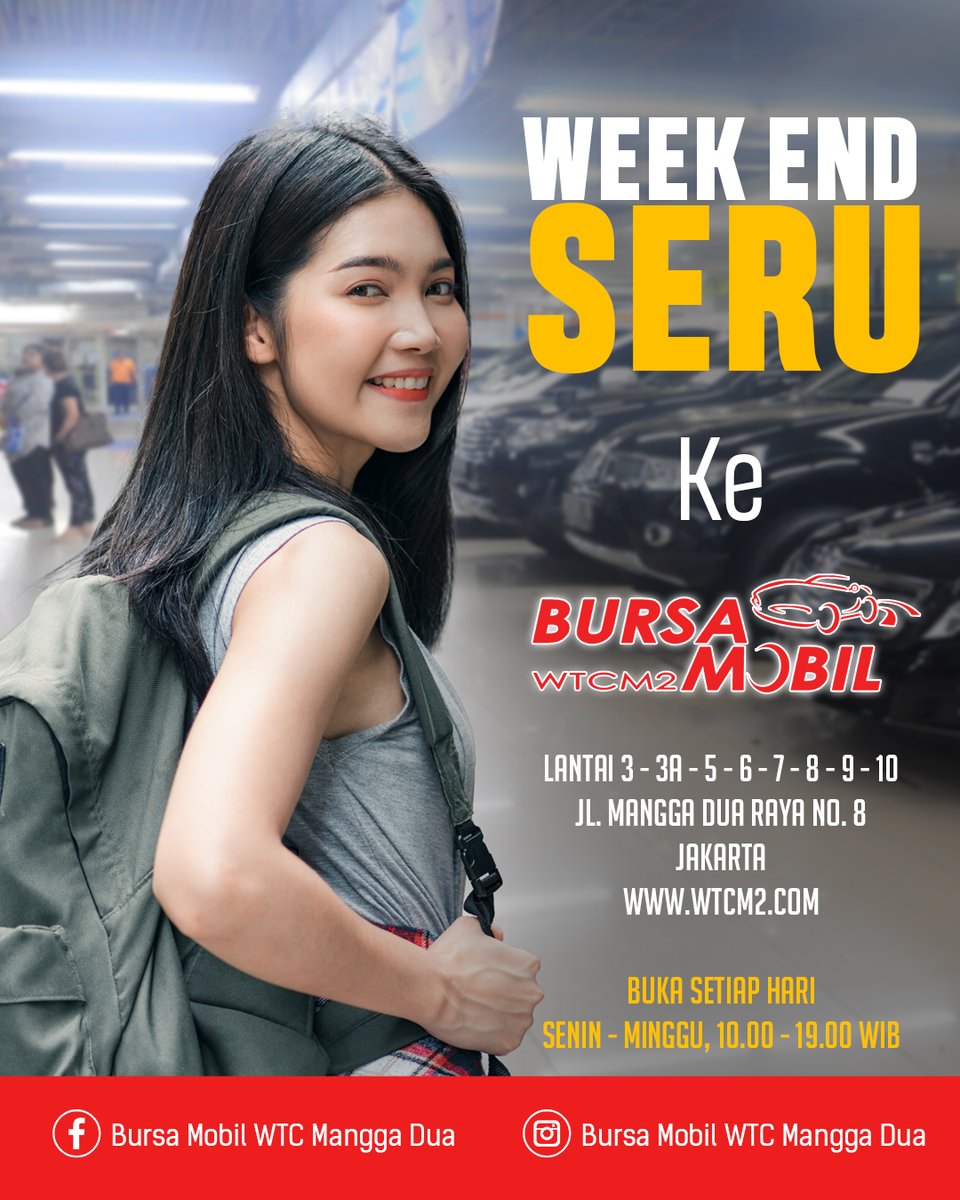 wtcm2_official's tweet photo. Week end mau keluar kota terlalu beresiko... yasudahlah...ke Bursa Mobil WTC Mangga Dua aja
Nge-mall, lihat2 mobil, nemu, nego...pulang2 bawa mobil (lagi)
πππ
@bursamobilwtcm2
#bursamobil #mobkas #wtcm2 #weekend #liburan https://t.co/DQ1O8GZvYh