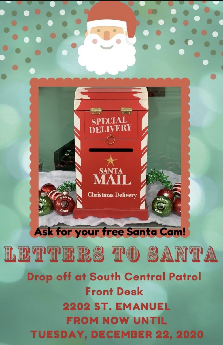 hpdcentralpal's tweet photo. Looking for a place to drop off #LettersToSanta? Stop by @houstonpolice #SouthCentral station 2202 St Emanuel. #HarryTheHPDElf is there to help! Don’t forget to stop in &amp; say hi to the #officers! #RelationalPolicing #HPD #CommunityEngagement @ArtAcevedo @TroyFinner @sd_victorian https://t.co/Uc94H4FHp1