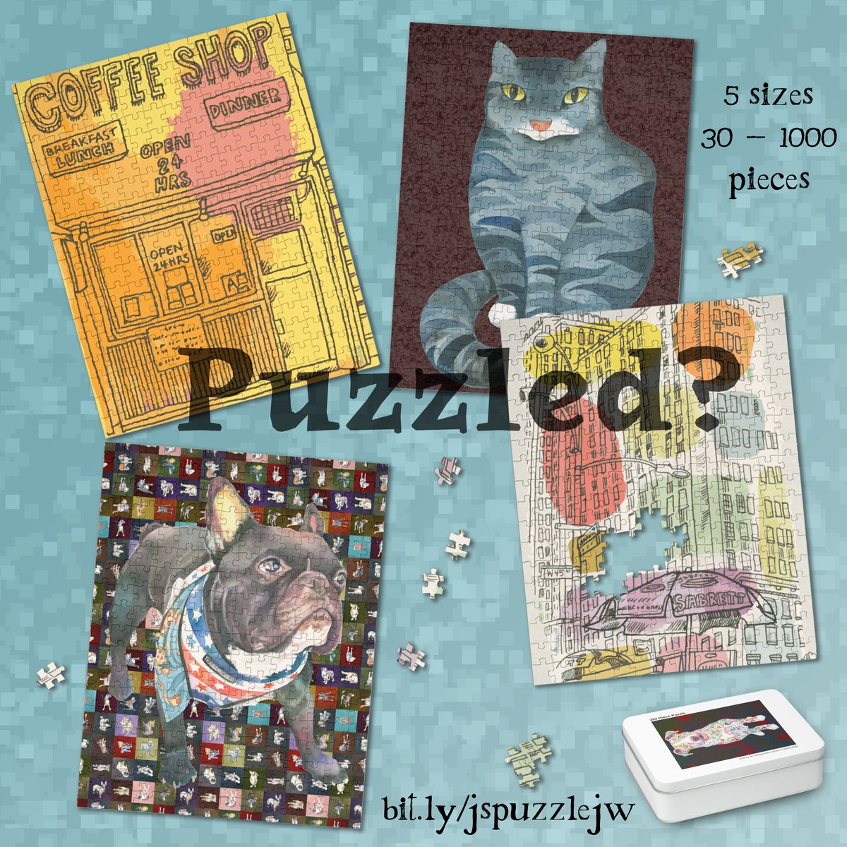 PositivelyDogSt's tweet photo. We all need things to do this winter.

https://t.co/jntg9gUBHt

5 sizes, 30 – 100 pieces. 116 designs. That ought to keep you busy.

#jigsaw #puzzle #idlehands https://t.co/Rht42yuRqc