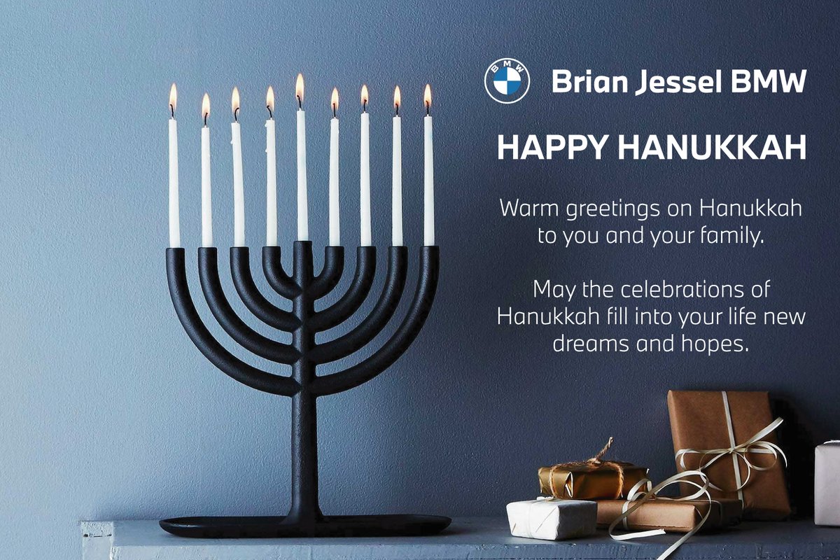 Brian Jessel BMW wishes that as you celebrate this divine festival of lights your faith is renewed and your tradition is preserved for coming years. May the happy faces of your loved ones always spread positivity and merriment in your life. Very Happy Hanukkah to you all.